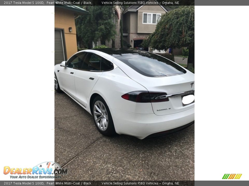 2017 Tesla Model S 100D Pearl White Multi-Coat / Black Photo #15