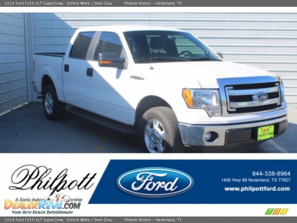 2014 Ford F150 XLT SuperCrew Oxford White / Steel Grey Photo #1