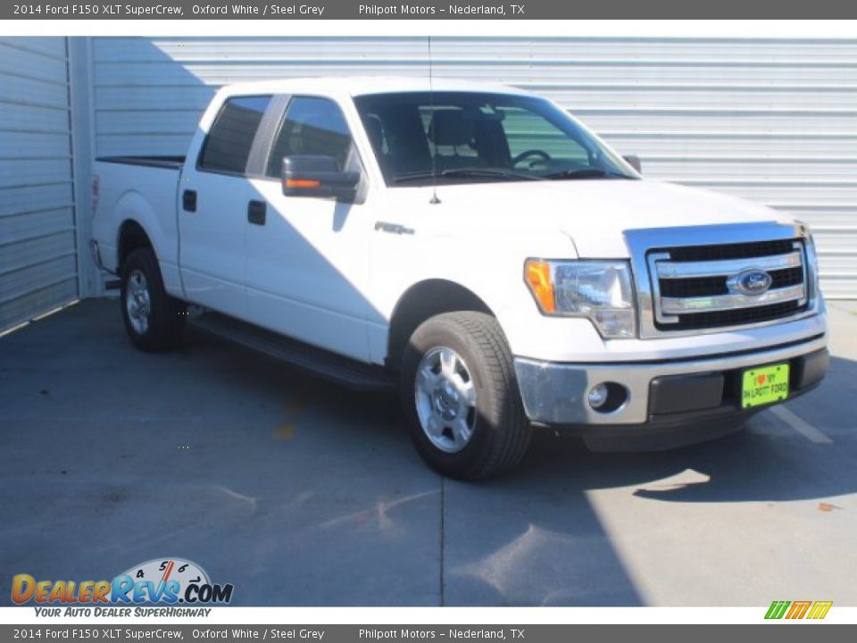 2014 Ford F150 XLT SuperCrew Oxford White / Steel Grey Photo #2