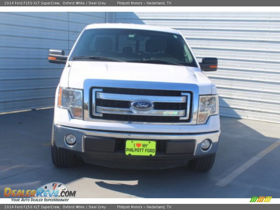 2014 Ford F150 XLT SuperCrew Oxford White / Steel Grey Photo #3