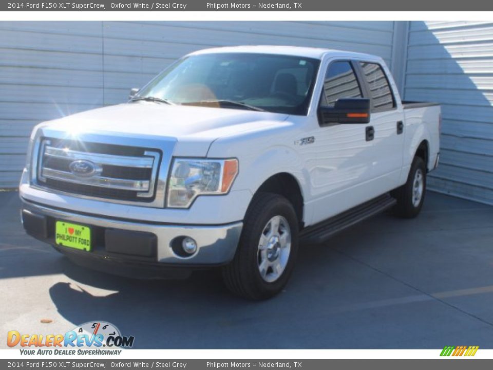2014 Ford F150 XLT SuperCrew Oxford White / Steel Grey Photo #4