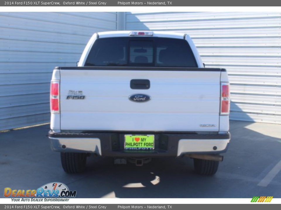 2014 Ford F150 XLT SuperCrew Oxford White / Steel Grey Photo #7