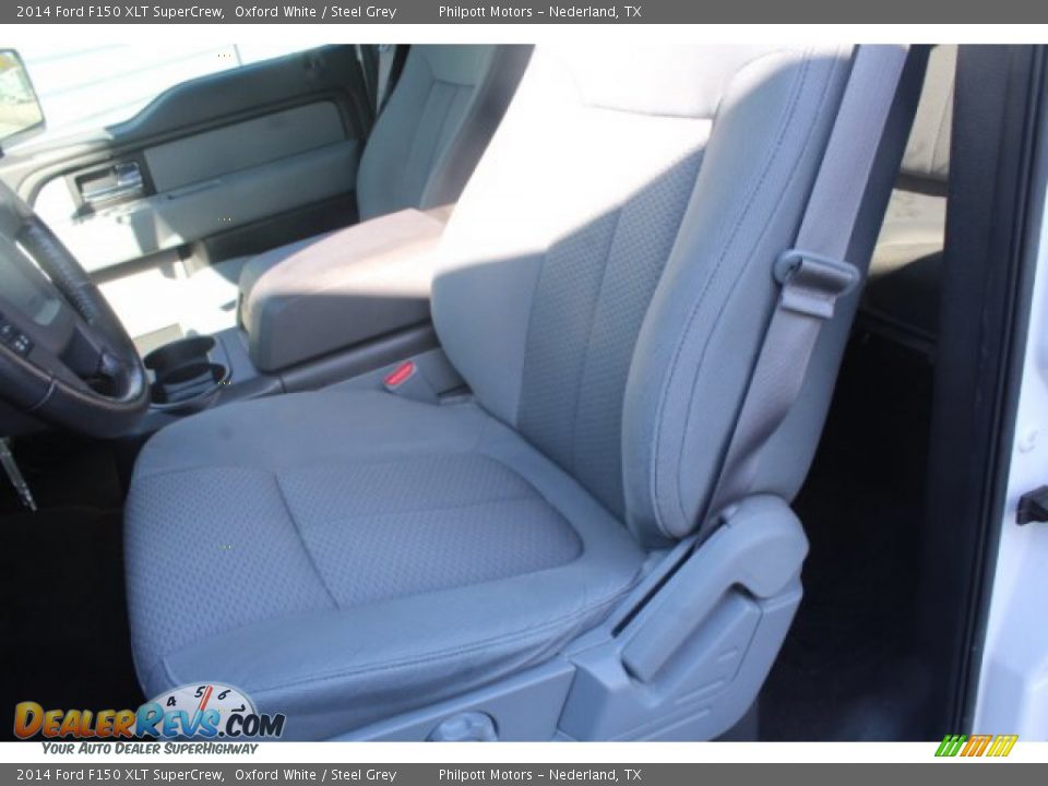 2014 Ford F150 XLT SuperCrew Oxford White / Steel Grey Photo #10
