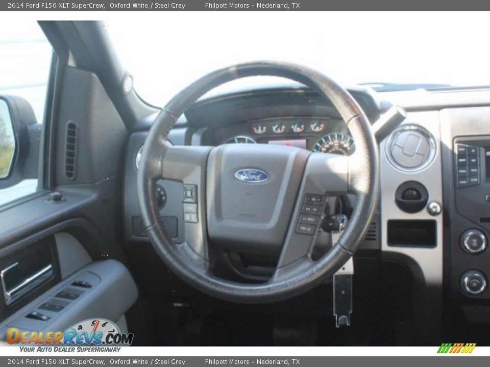 2014 Ford F150 XLT SuperCrew Oxford White / Steel Grey Photo #19