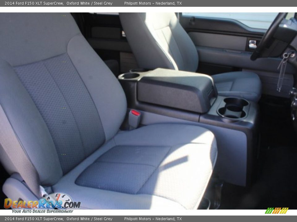 2014 Ford F150 XLT SuperCrew Oxford White / Steel Grey Photo #24