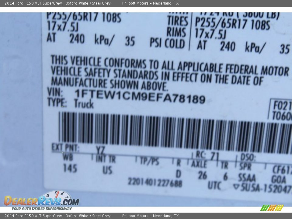 2014 Ford F150 XLT SuperCrew Oxford White / Steel Grey Photo #27