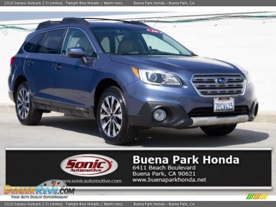 2016 Subaru Outback 2.5i Limited Twilight Blue Metallic / Warm Ivory Photo #1