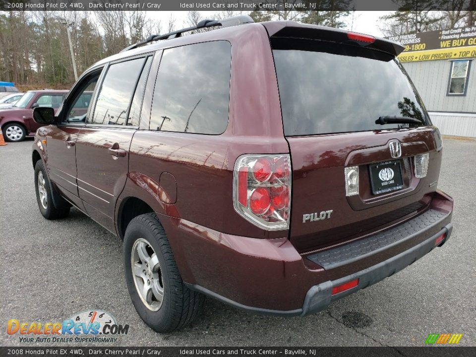 2008 Honda Pilot EX 4WD Dark Cherry Pearl / Gray Photo #3