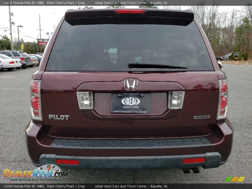 2008 Honda Pilot EX 4WD Dark Cherry Pearl / Gray Photo #4