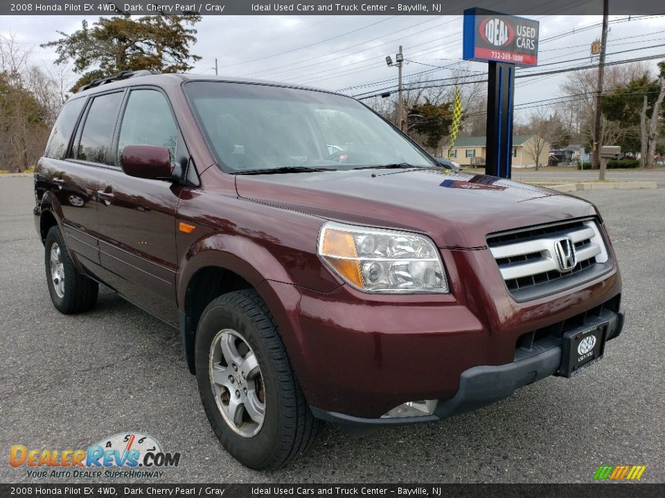 2008 Honda Pilot EX 4WD Dark Cherry Pearl / Gray Photo #7