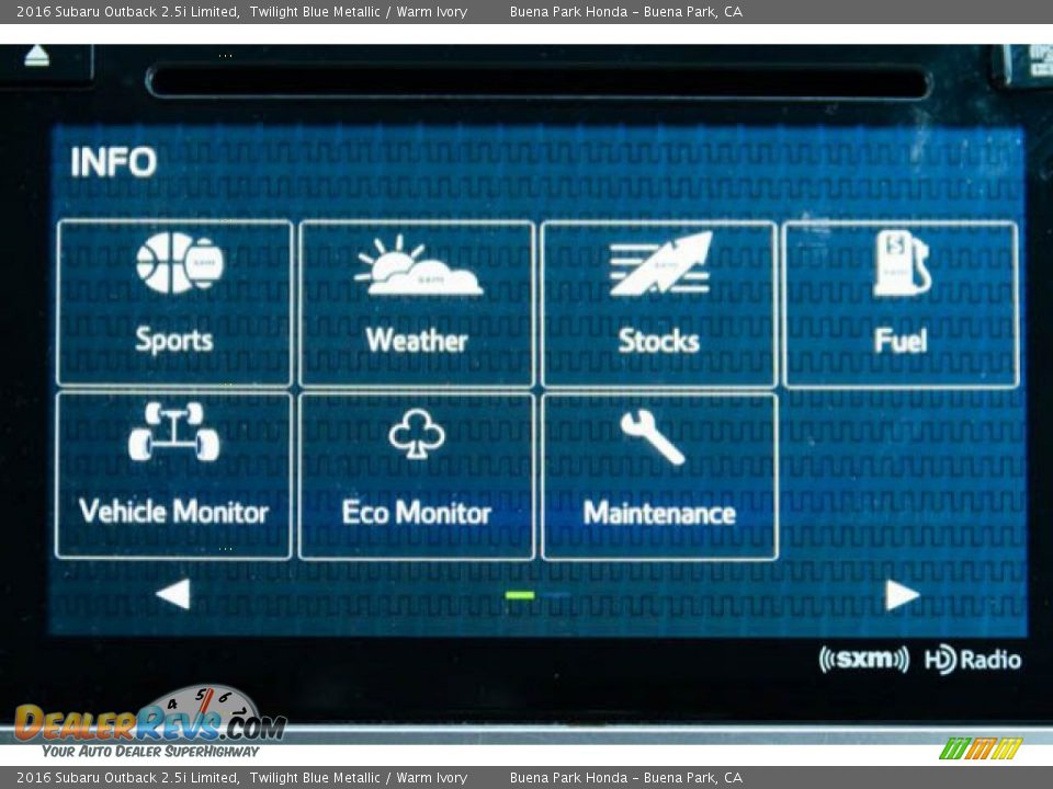 2016 Subaru Outback 2.5i Limited Twilight Blue Metallic / Warm Ivory Photo #23