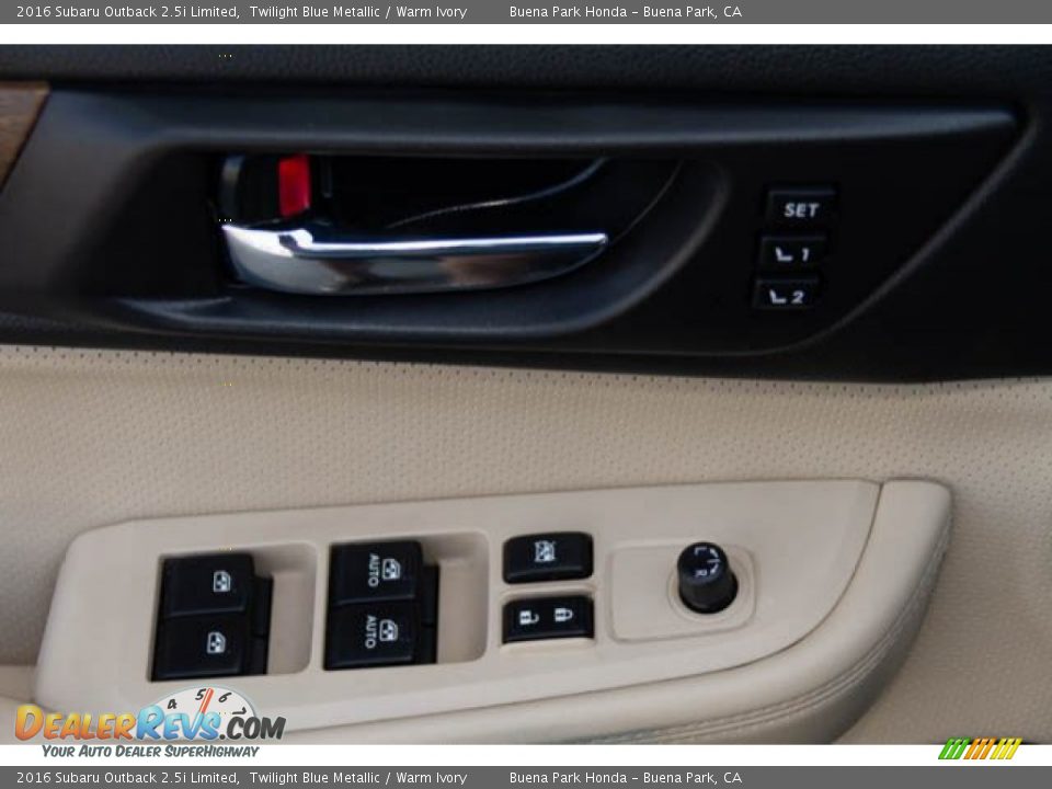 2016 Subaru Outback 2.5i Limited Twilight Blue Metallic / Warm Ivory Photo #28