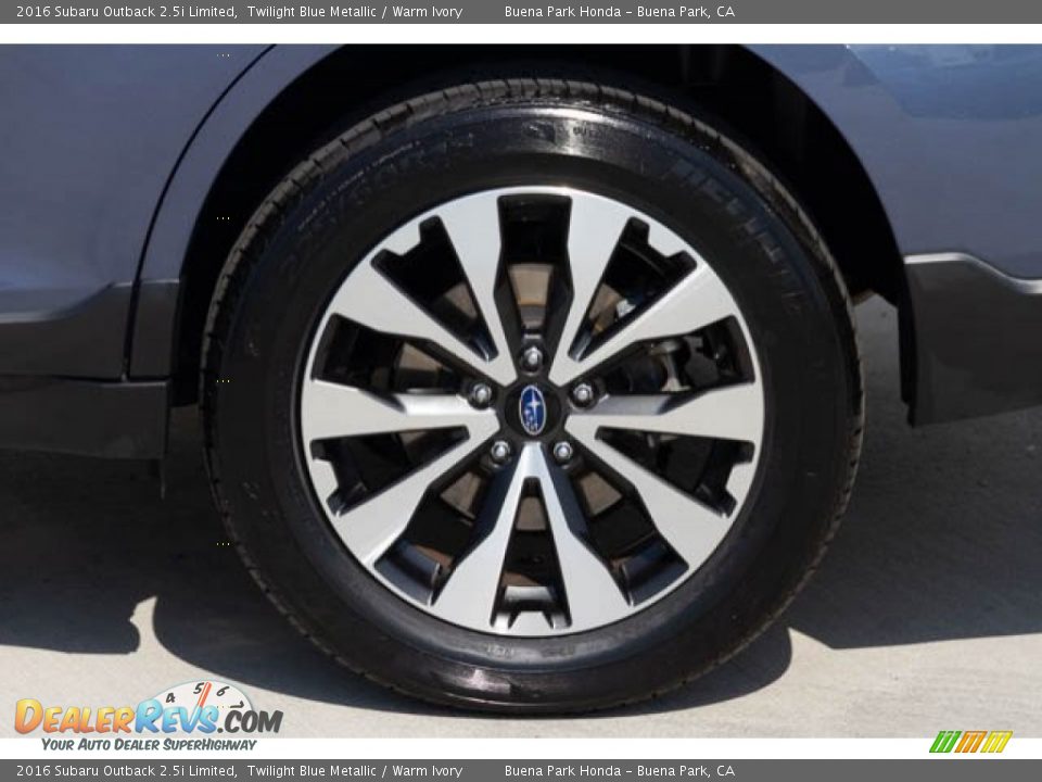 2016 Subaru Outback 2.5i Limited Twilight Blue Metallic / Warm Ivory Photo #35