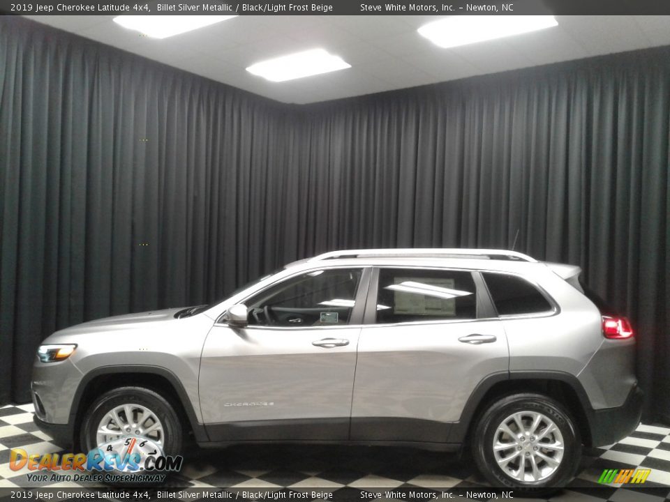 2019 Jeep Cherokee Latitude 4x4 Billet Silver Metallic / Black/Light Frost Beige Photo #1
