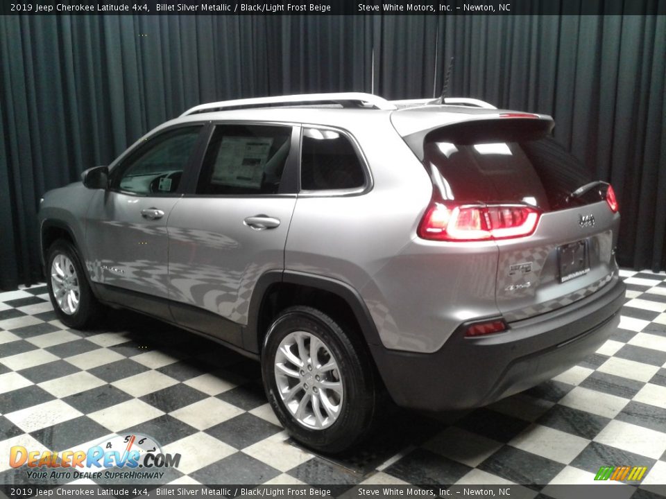 2019 Jeep Cherokee Latitude 4x4 Billet Silver Metallic / Black/Light Frost Beige Photo #8