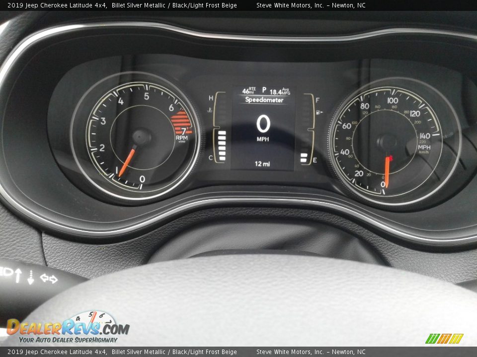 2019 Jeep Cherokee Latitude 4x4 Billet Silver Metallic / Black/Light Frost Beige Photo #18