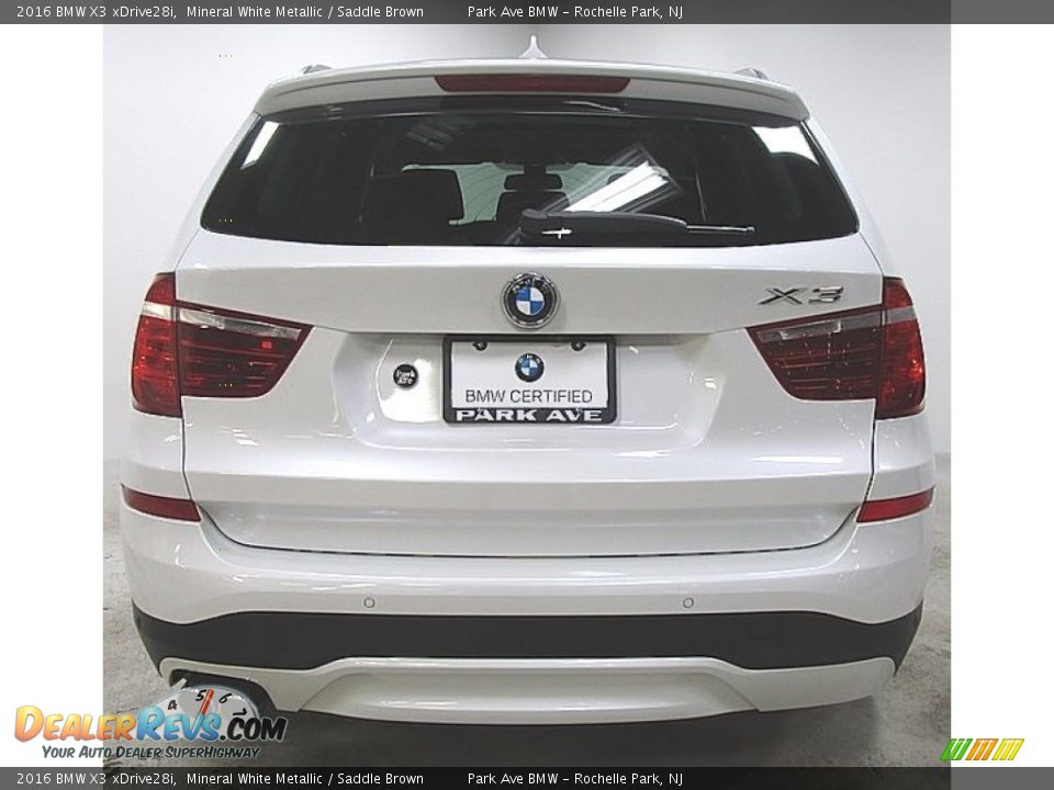 2016 BMW X3 xDrive28i Mineral White Metallic / Saddle Brown Photo #3