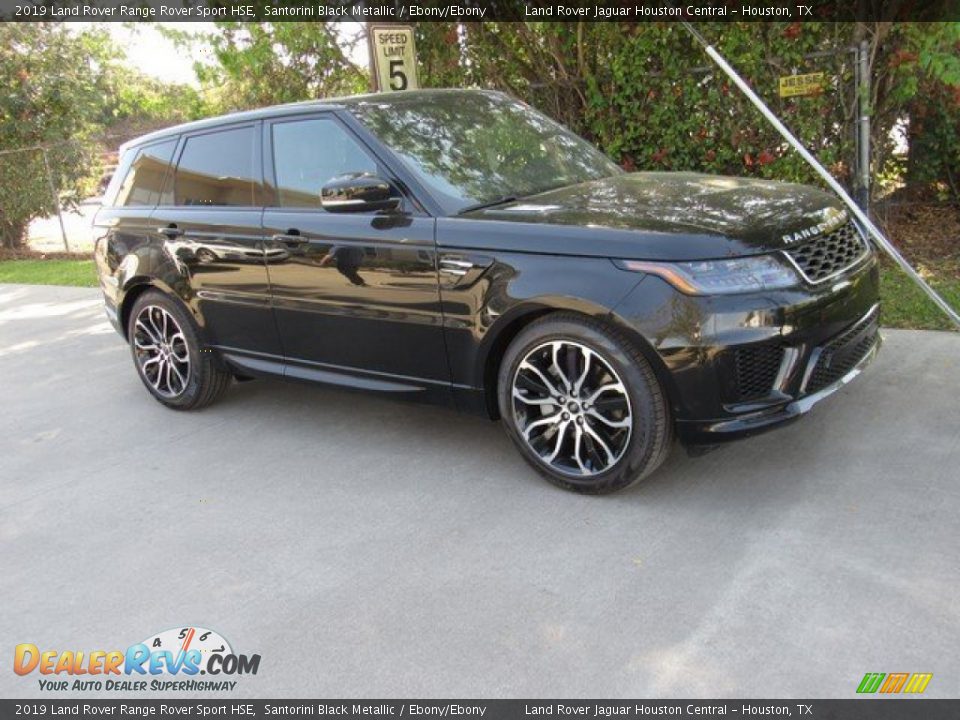 2019 Land Rover Range Rover Sport HSE Santorini Black Metallic / Ebony/Ebony Photo #1