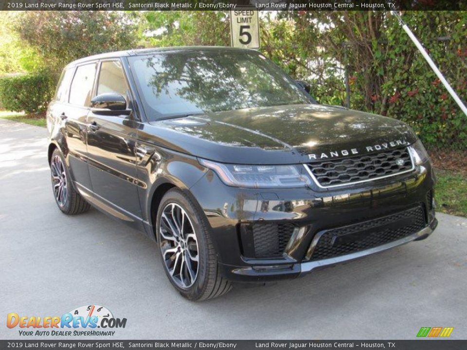 2019 Land Rover Range Rover Sport HSE Santorini Black Metallic / Ebony/Ebony Photo #2