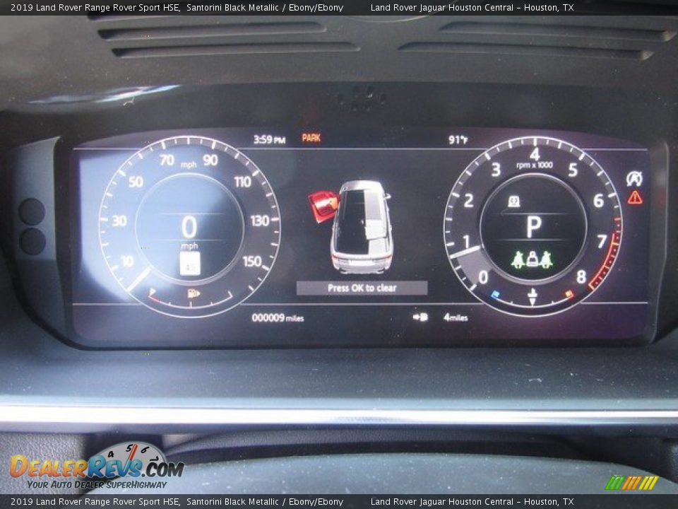 2019 Land Rover Range Rover Sport HSE Santorini Black Metallic / Ebony/Ebony Photo #29