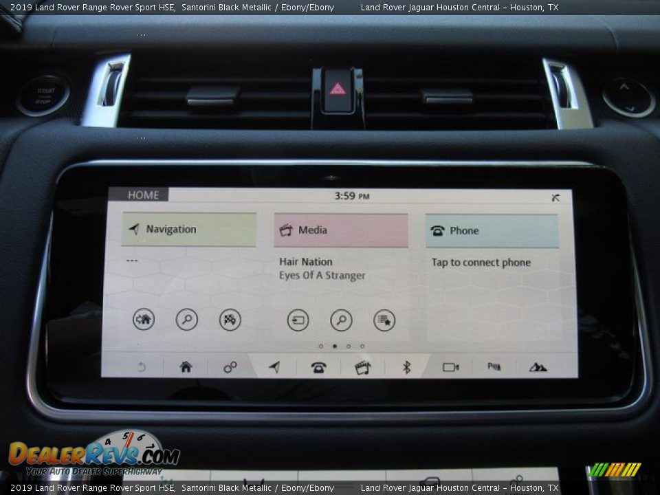 2019 Land Rover Range Rover Sport HSE Santorini Black Metallic / Ebony/Ebony Photo #30