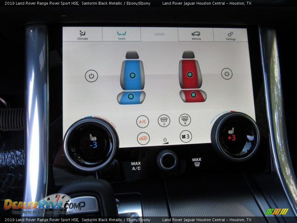 2019 Land Rover Range Rover Sport HSE Santorini Black Metallic / Ebony/Ebony Photo #34