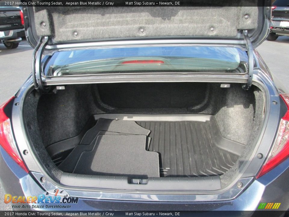 2017 Honda Civic Touring Sedan Aegean Blue Metallic / Gray Photo #20