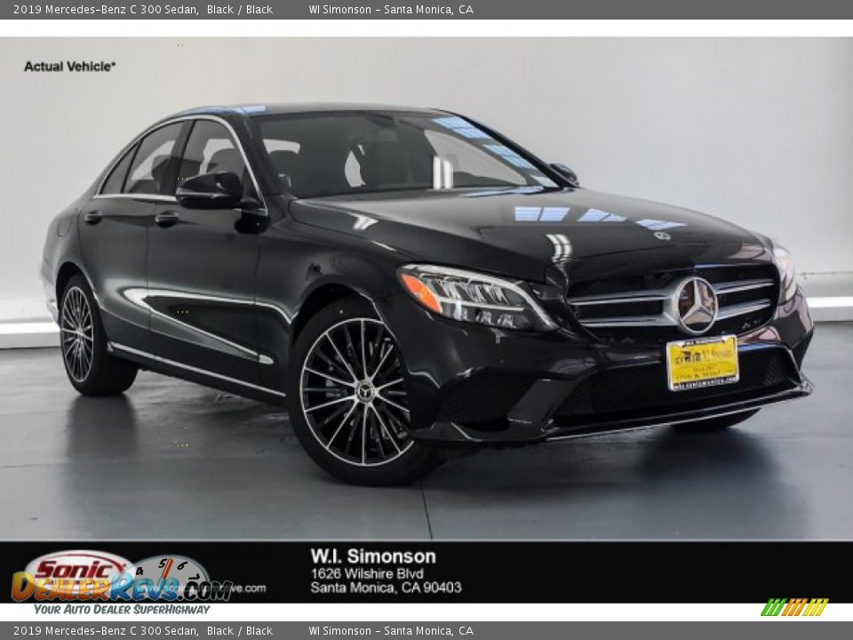 2019 Mercedes-Benz C 300 Sedan Black / Black Photo #1