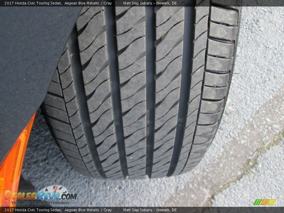 2017 Honda Civic Touring Sedan Aegean Blue Metallic / Gray Photo #24