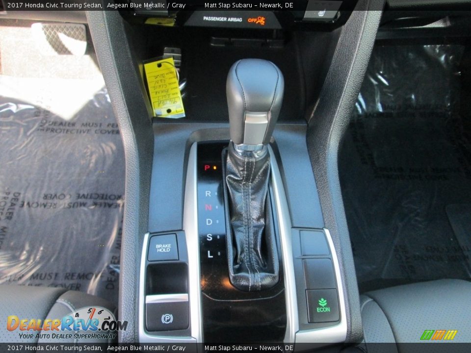2017 Honda Civic Touring Sedan Aegean Blue Metallic / Gray Photo #27