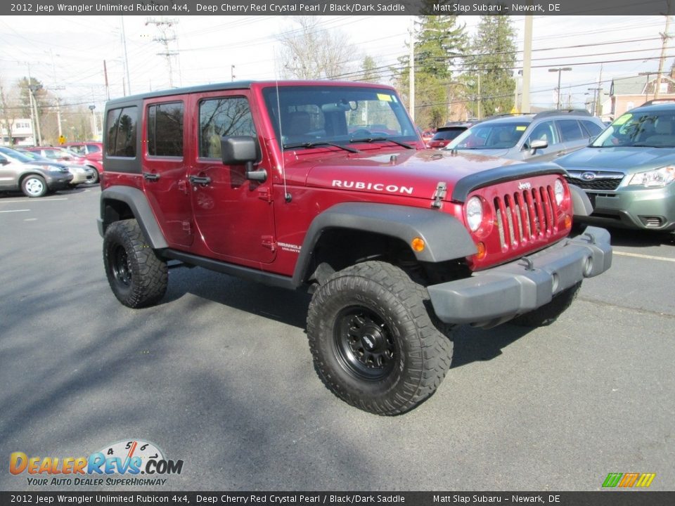 2012 Jeep Wrangler Unlimited Rubicon 4x4 Deep Cherry Red Crystal Pearl / Black/Dark Saddle Photo #4
