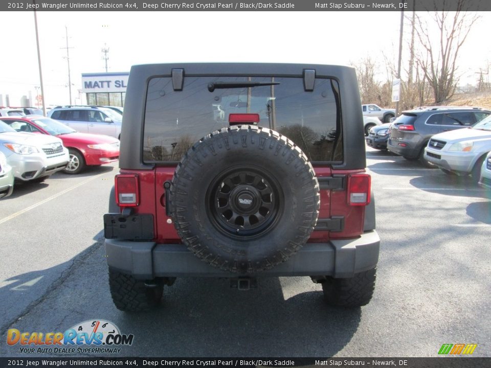 2012 Jeep Wrangler Unlimited Rubicon 4x4 Deep Cherry Red Crystal Pearl / Black/Dark Saddle Photo #7