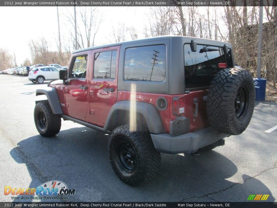 2012 Jeep Wrangler Unlimited Rubicon 4x4 Deep Cherry Red Crystal Pearl / Black/Dark Saddle Photo #8