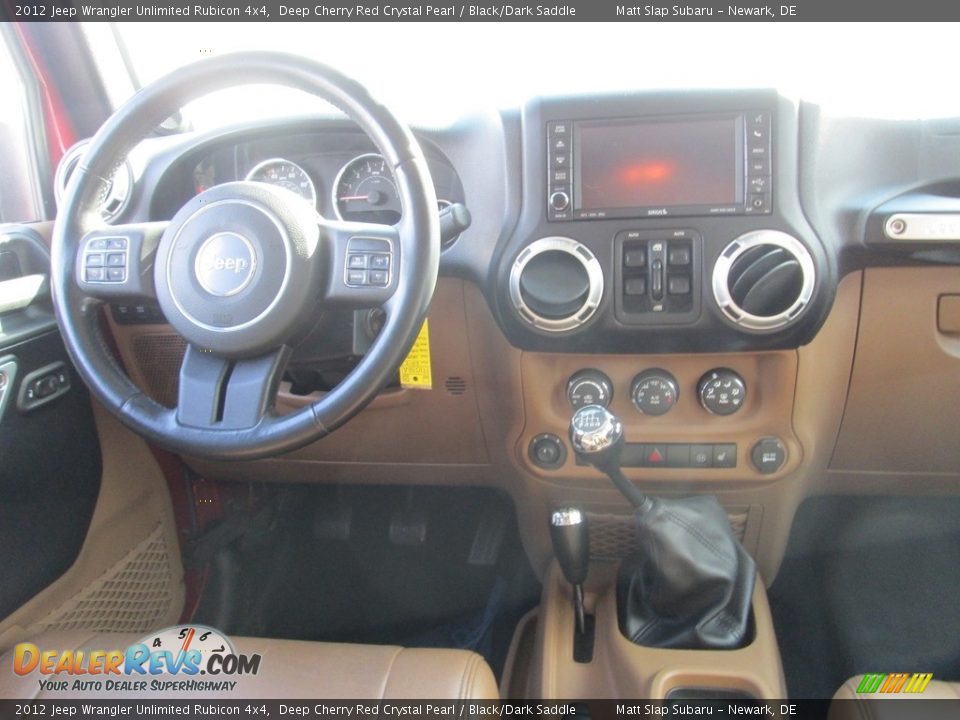 2012 Jeep Wrangler Unlimited Rubicon 4x4 Deep Cherry Red Crystal Pearl / Black/Dark Saddle Photo #10
