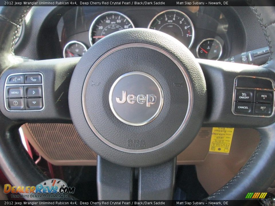 2012 Jeep Wrangler Unlimited Rubicon 4x4 Deep Cherry Red Crystal Pearl / Black/Dark Saddle Photo #11