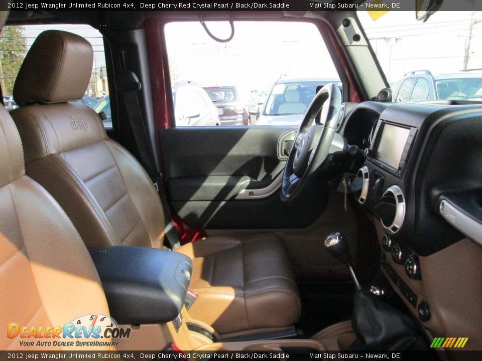 2012 Jeep Wrangler Unlimited Rubicon 4x4 Deep Cherry Red Crystal Pearl / Black/Dark Saddle Photo #16