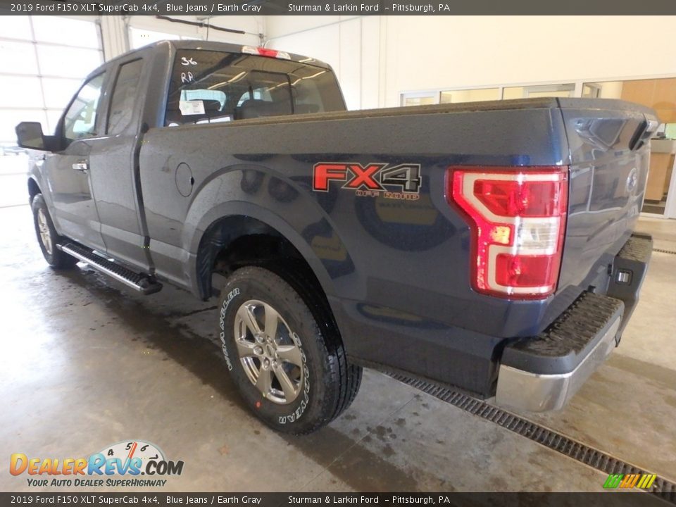2019 Ford F150 XLT SuperCab 4x4 Blue Jeans / Earth Gray Photo #3