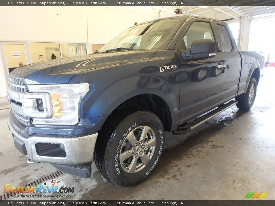 2019 Ford F150 XLT SuperCab 4x4 Blue Jeans / Earth Gray Photo #4