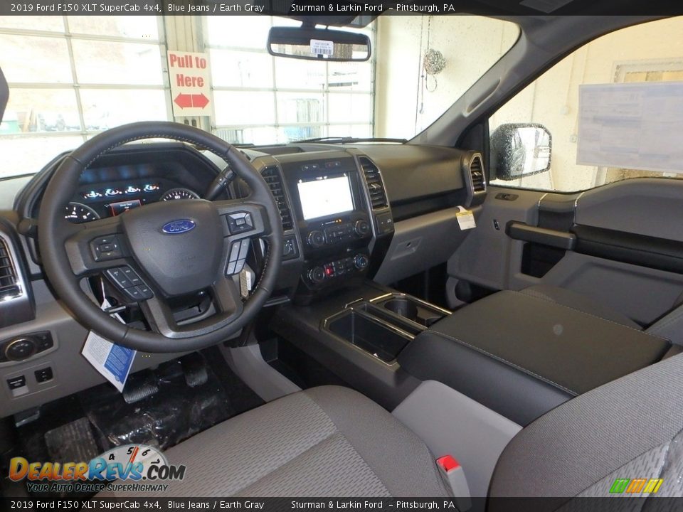2019 Ford F150 XLT SuperCab 4x4 Blue Jeans / Earth Gray Photo #8
