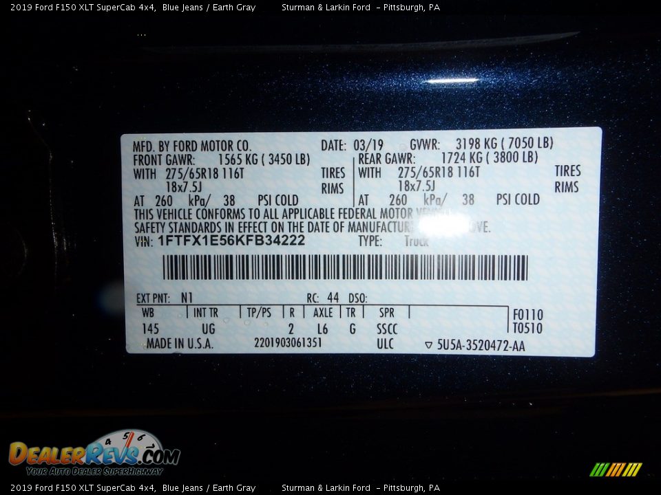 2019 Ford F150 XLT SuperCab 4x4 Blue Jeans / Earth Gray Photo #11