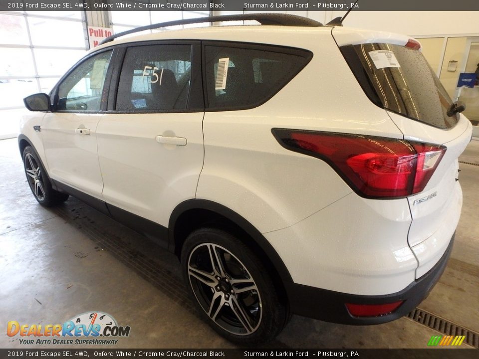 2019 Ford Escape SEL 4WD Oxford White / Chromite Gray/Charcoal Black Photo #4
