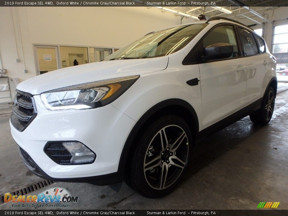 2019 Ford Escape SEL 4WD Oxford White / Chromite Gray/Charcoal Black Photo #5