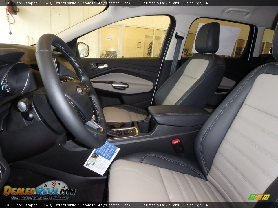 2019 Ford Escape SEL 4WD Oxford White / Chromite Gray/Charcoal Black Photo #7
