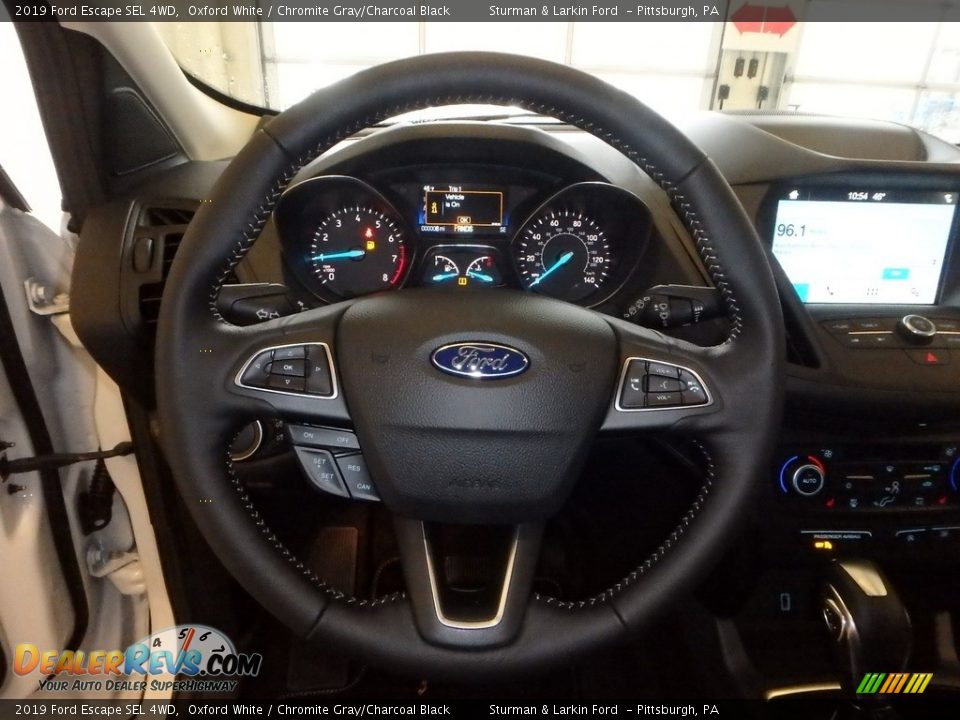 2019 Ford Escape SEL 4WD Oxford White / Chromite Gray/Charcoal Black Photo #14