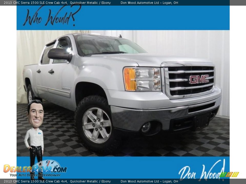 2013 GMC Sierra 1500 SLE Crew Cab 4x4 Quicksilver Metallic / Ebony Photo #1