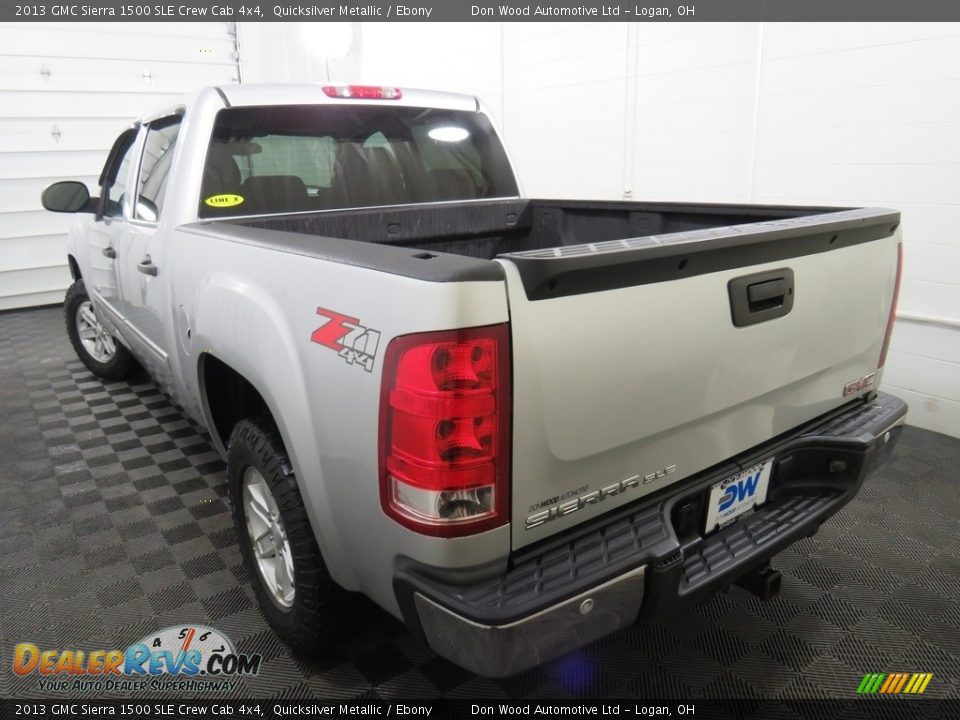 2013 GMC Sierra 1500 SLE Crew Cab 4x4 Quicksilver Metallic / Ebony Photo #10