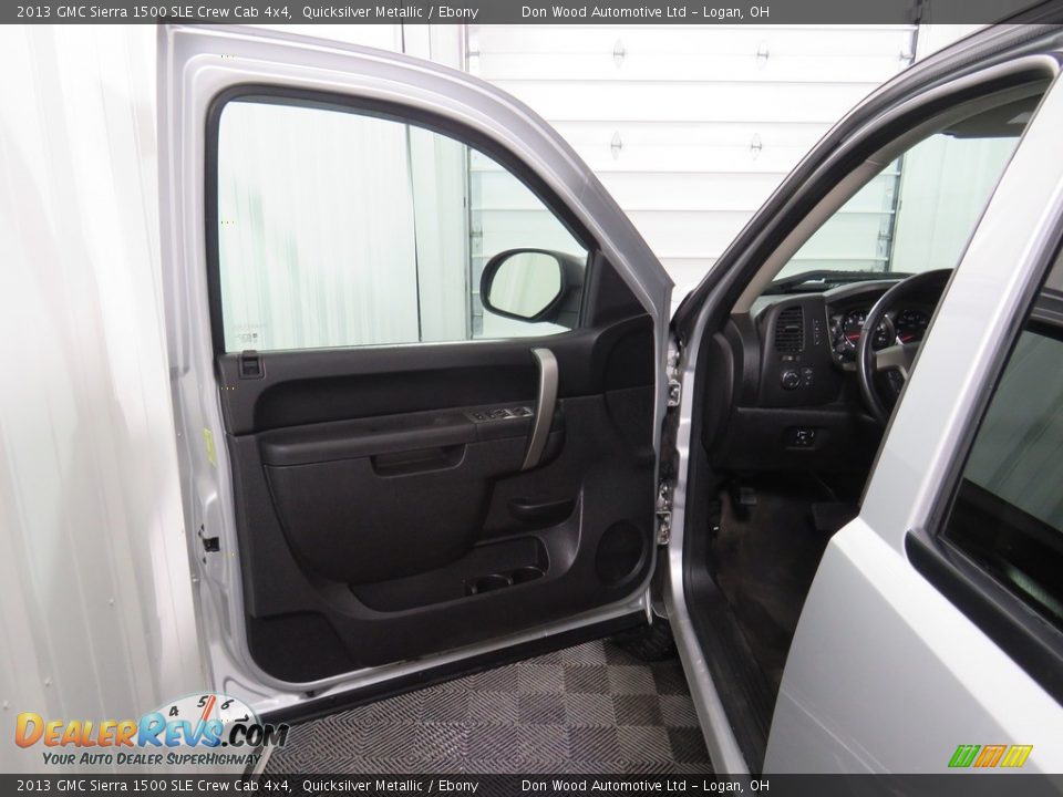 2013 GMC Sierra 1500 SLE Crew Cab 4x4 Quicksilver Metallic / Ebony Photo #15