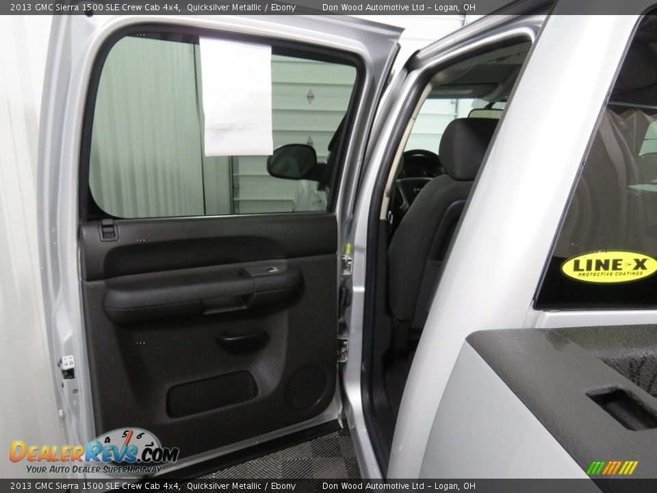 2013 GMC Sierra 1500 SLE Crew Cab 4x4 Quicksilver Metallic / Ebony Photo #21