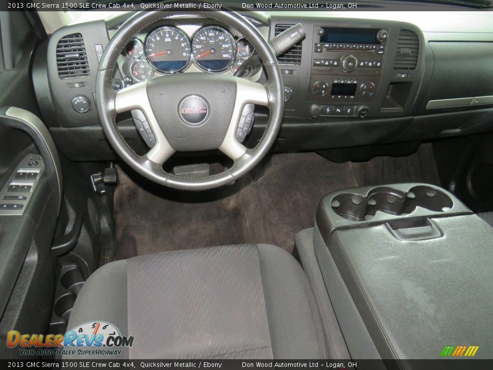 2013 GMC Sierra 1500 SLE Crew Cab 4x4 Quicksilver Metallic / Ebony Photo #24