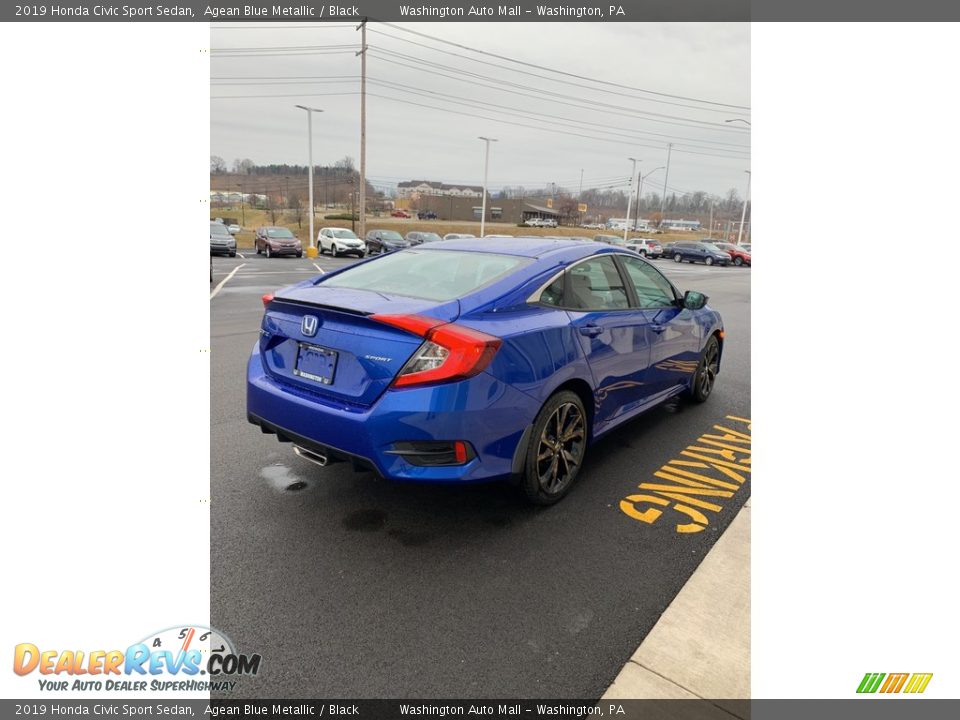 2019 Honda Civic Sport Sedan Agean Blue Metallic / Black Photo #5